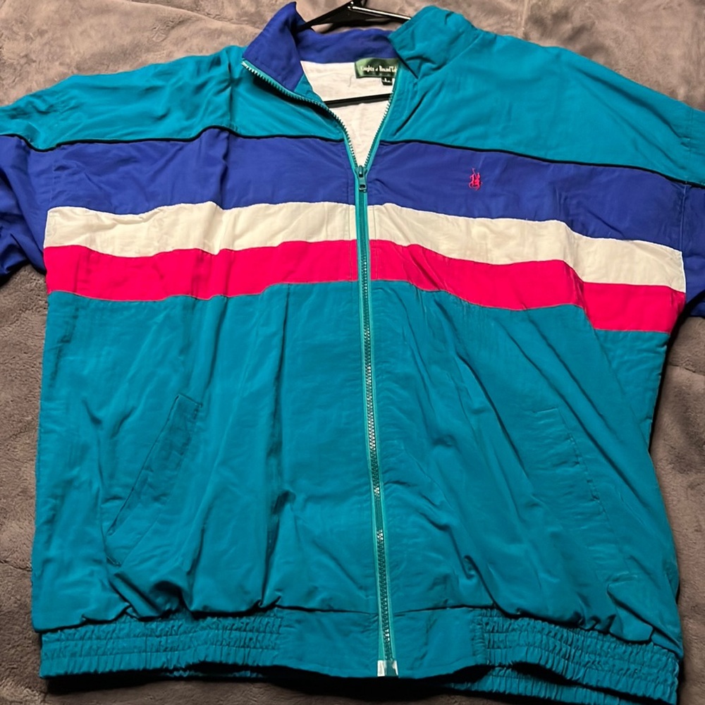 Vintage Knights of Round Table Polo Windbreaker Size: Large